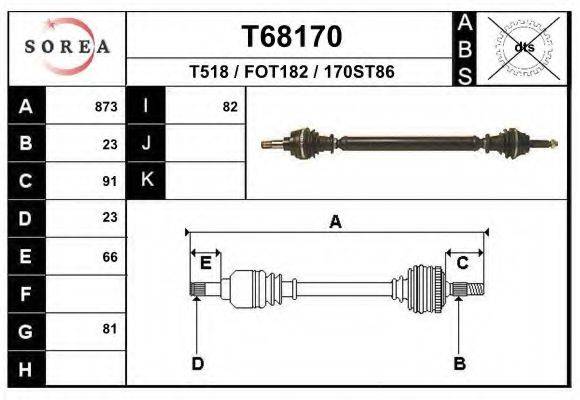 Вал T68170 EAI