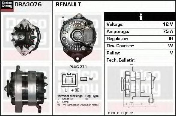 Генератор DRA3076 REMY