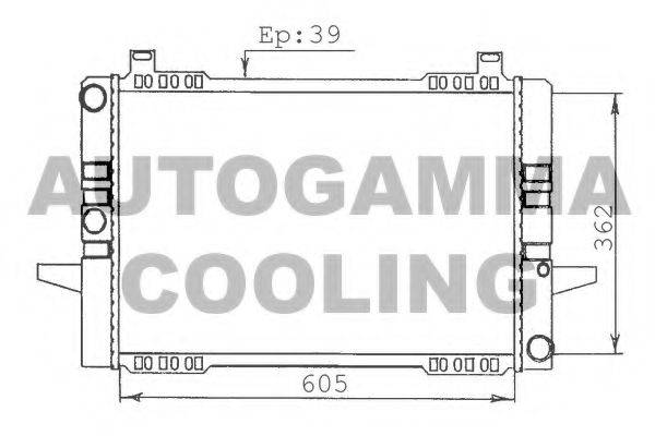 Радиатор, охлаждение двигателя 100378 AUTOGAMMA