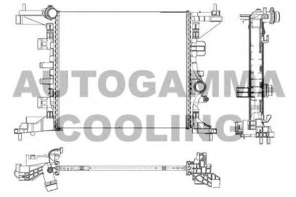 Радиатор, охлаждение двигателя 105623 AUTOGAMMA