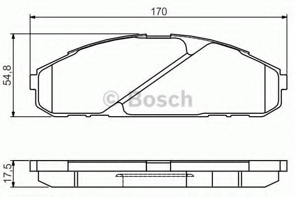 Комплект тормозных колодок, дисковый тормоз 0 986 495 171 BOSCH