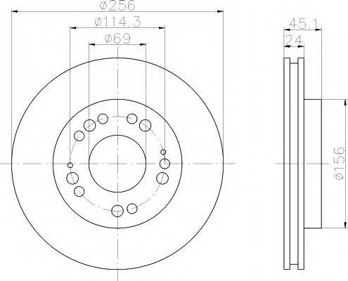 Тормозной диск 8DD 355 106-351 HELLA