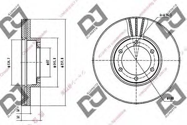 Тормозной диск BD1259 DJ PARTS