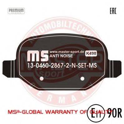 Комплект тормозных колодок, дисковый тормоз 13046028672N-SET-MS MASTER-SPORT