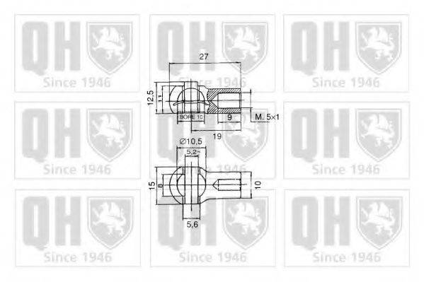 Газовая пружина, крышка багажник QTS128327 QUINTON HAZELL