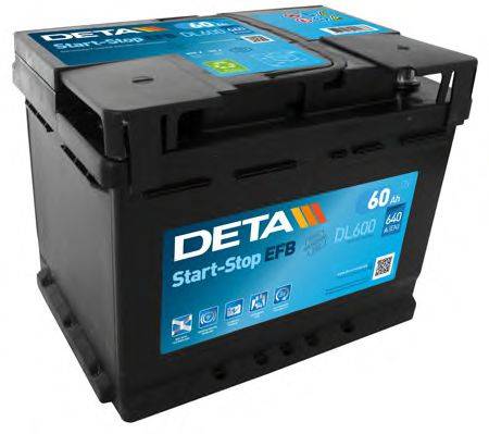 Стартерная аккумуляторная батарея DL600 DETA