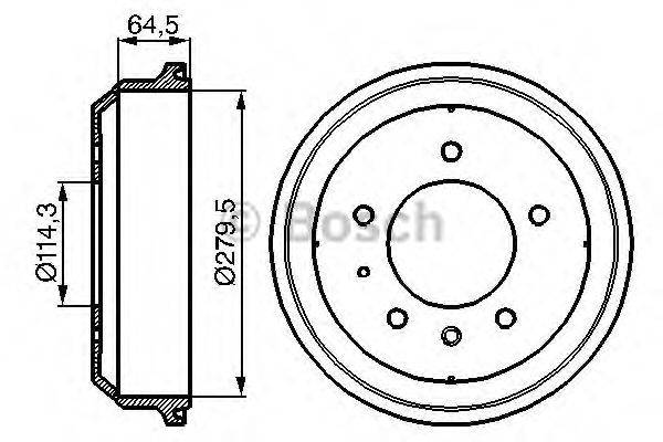 Тормозной барабан 0 986 477 093 BOSCH