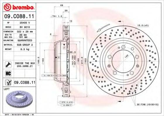 Тормозной диск BV 9015 BRECO