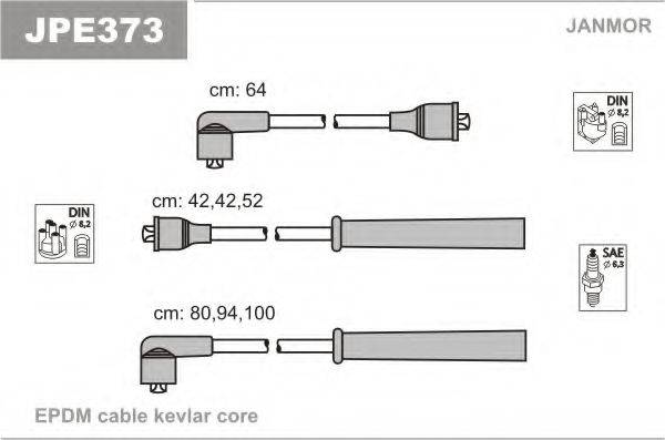 Комплект проводов зажигания JPE373 JANMOR