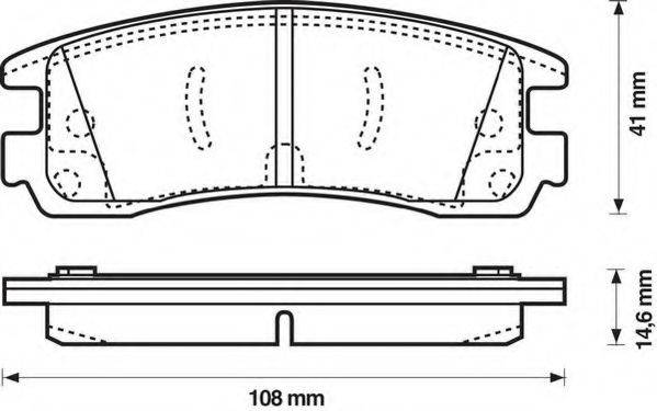 Комплект тормозных колодок, дисковый тормоз P4663.12 WOKING