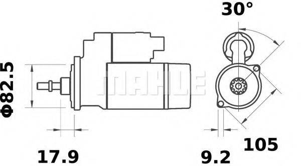 Стартер MS 118 MAHLE ORIGINAL