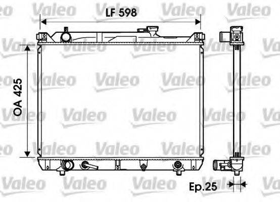 Радиатор, охлаждение двигателя 734161 VALEO