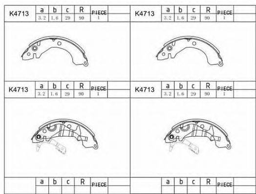 Комлект тормозных накладок K4713 ASIMCO