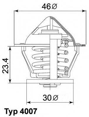 Термостат, охлаждающая жидкость 4007.80D WAHLER