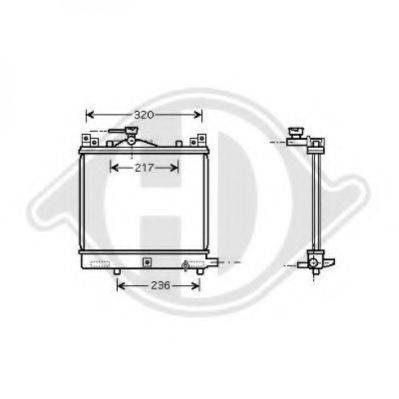 Радиатор, охлаждение двигателя 8642586 DIEDERICHS