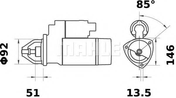 Стартер MS 473 MAHLE ORIGINAL