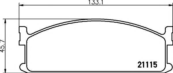 Комплект тормозных колодок, дисковый тормоз 8DB 355 006-131 HELLA PAGID