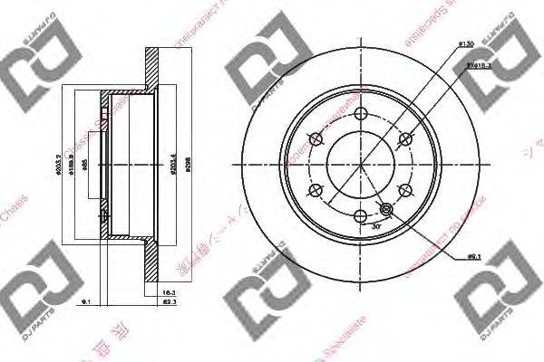 Тормозной диск BD1491 DJ PARTS