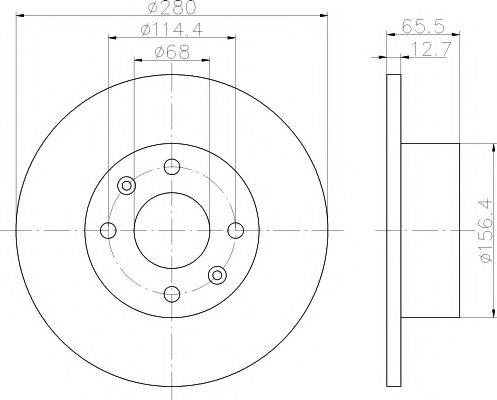 Тормозной диск 8DD 355 100-751 HELLA PAGID