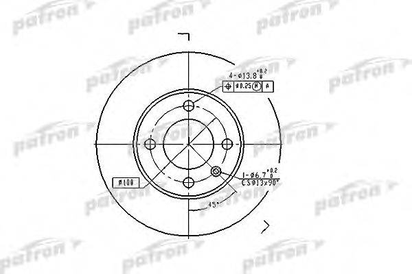 Тормозной диск PBD1516 PATRON