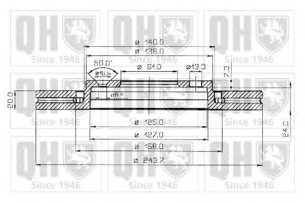 Тормозной диск BDC3553 QUINTON HAZELL