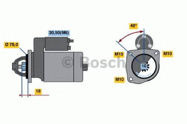 Стартер 0 986 022 631 BOSCH