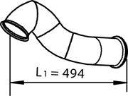 Труба выхлопного газа 82205 DINEX