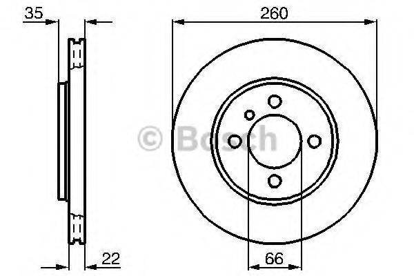 Тормозной диск передний 0 986 478 036 BOSCH