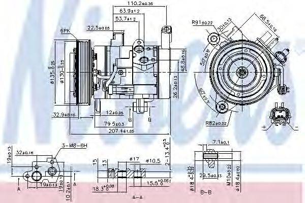 Компрессор, кондиционер 890159 NISSENS