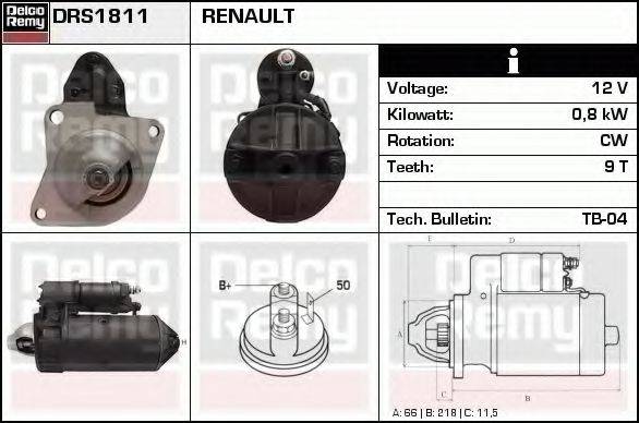 Стартер DRS1811 REMY