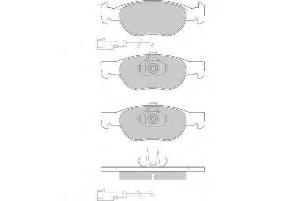 Комплект тормозных колодок, дисковый тормоз 12-0666 E.T.F.