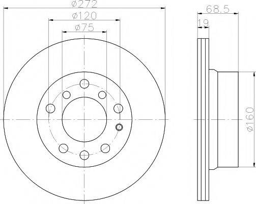 Тормозной диск BDC3943 QUINTON HAZELL