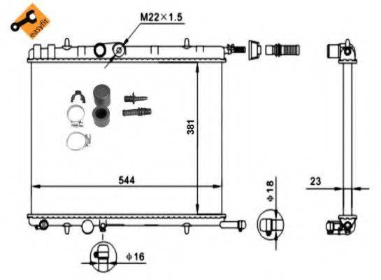 Радиатор кондиционера EASY FIT 58414 NRF