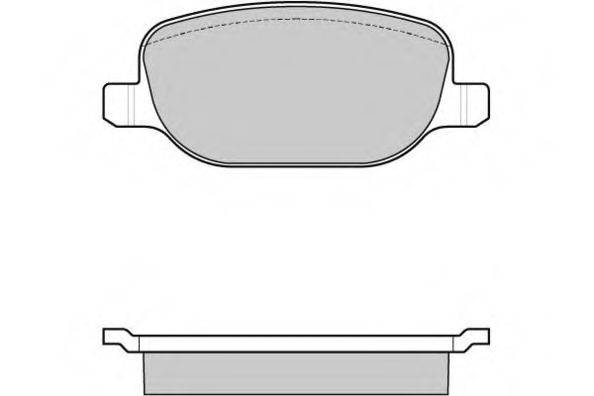 Комплект тормозных колодок, дисковый тормоз 12-1024 E.T.F.