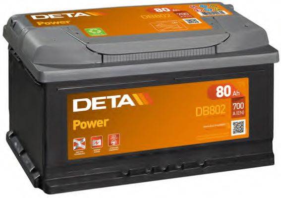 Стартерная аккумуляторная батарея DB802 DETA