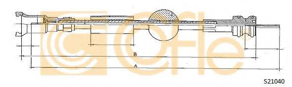 S21040 COFLE Тросик спидометра S21040 COFLE