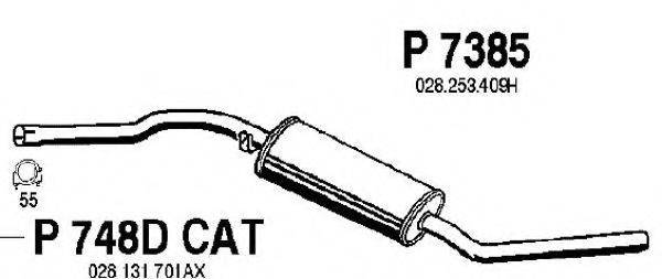 Средний глушитель выхлопных газов P7385 FENNO