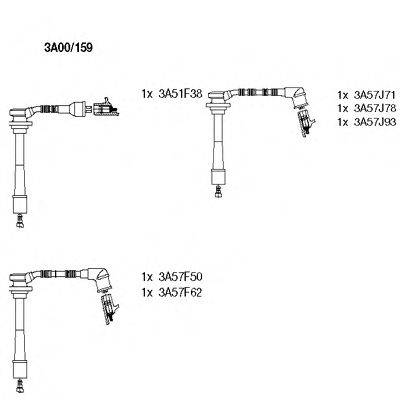 Комплект проводов зажигания 3A00/159 BREMI