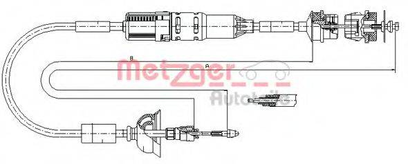 Трос, управление сцеплением PU01137 CEF