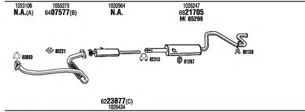 Система выпуска ОГ FO80146A WALKER