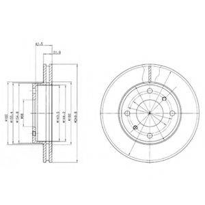 Тормозной диск BR-6712-C KAVO PARTS