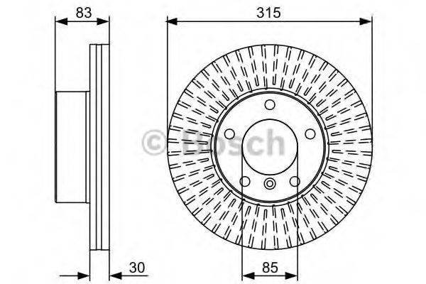 Тормозной диск 0 986 479 568 BOSCH