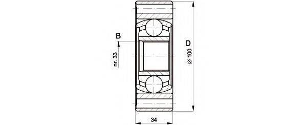 Шарнирный комплект, приводной вал CVJ5398.20 OPEN PARTS