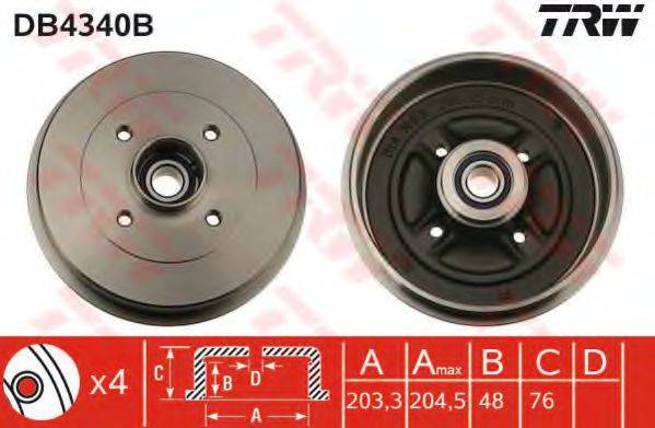 Тормозной барабан DB4340B TRW