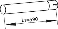 Труба выхлопного газа 80150 DINEX