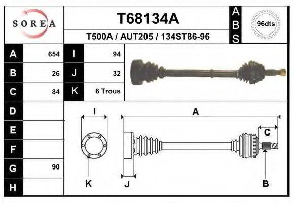 Приводной вал 13-7385 KAGER