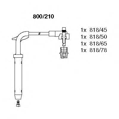 Комплект проводов зажигания 800/210 BREMI