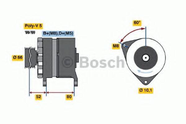 Генератор 0 120 468 108 BOSCH