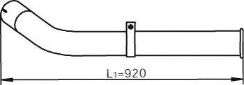 Труба выхлопного газа 54701 DINEX