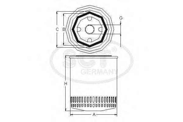 Фильтр для охлаждающей жидкости SV 7502 SCT Germany